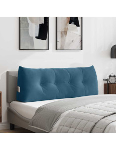 Cuscino per Schiena Blu 120 x 24 x 50 cm Velluto