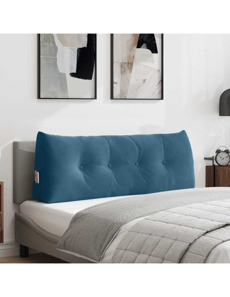 Cuscino per Schiena Blu 120 x 24 x 50 cm Velluto