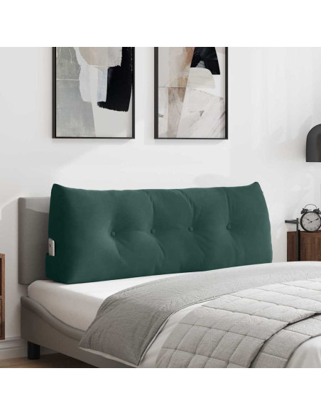 Cuscino per Schiena Verde Scuro 120 x 24 x 50 cm Velluto