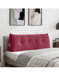 Cuscino per Schiena Rosso Vino 120 x 24 x 50 cm Velluto