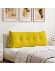 Cuscino per Schiena Giallo 120 x 24 x 50 cm Velluto