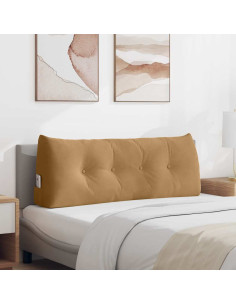 Cuscino per Schiena Marrone 120 x 24 x 50 cm Velluto