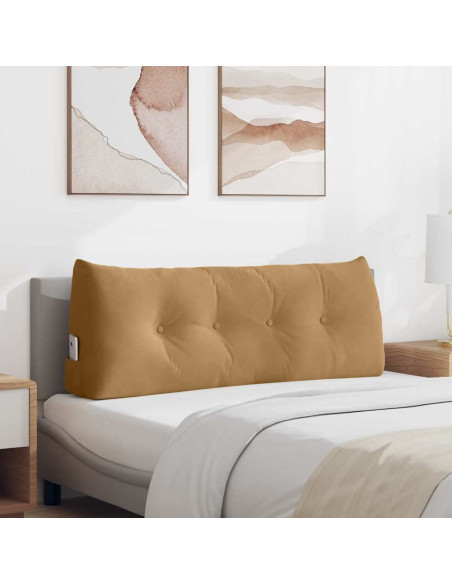 Cuscino per Schiena Marrone 120 x 24 x 50 cm Velluto