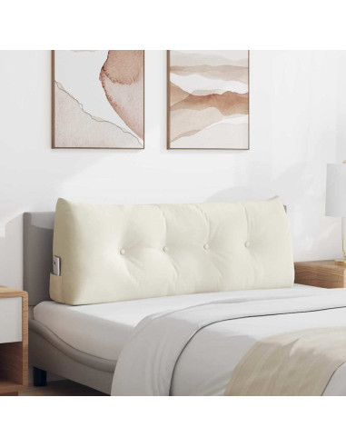 Cuscino per Schiena Crema 120 x 24 x 50 cm Velluto