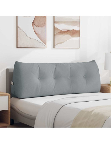 Cuscino per Schiena Grigio chiaro 140 x 24 x 50 cm Tessuto