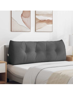 Cuscino per Schiena Grigio scuro 140 x 24 x 50 cm Tessuto