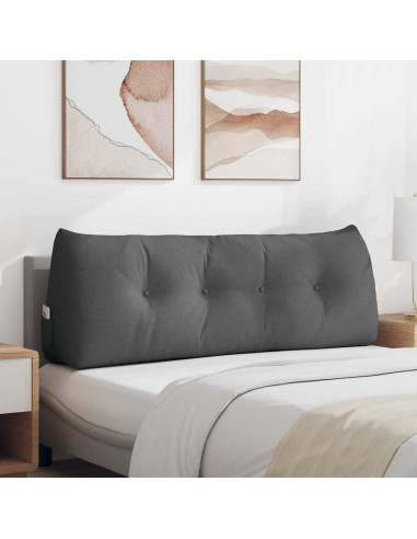 Cuscino per Schiena Grigio scuro 140 x 24 x 50 cm Tessuto
