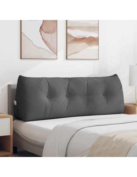 Cuscino per Schiena Grigio scuro 140 x 24 x 50 cm Tessuto