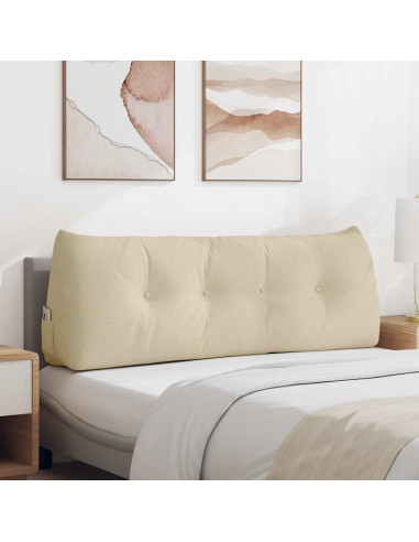 Cuscino per Schiena Crema 140 x 24 x 50 cm Tessuto