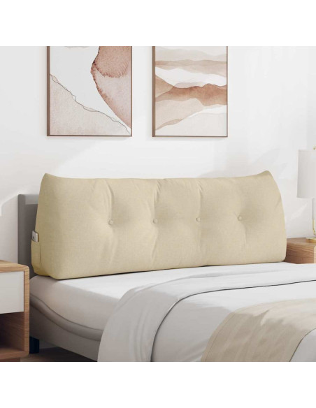 Cuscino per Schiena Crema 140 x 24 x 50 cm Tessuto