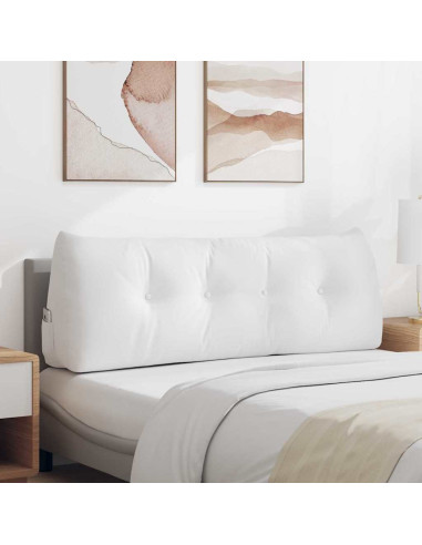 Cuscino per Schiena Bianco 140 x 24 x 50 cm Tessuto