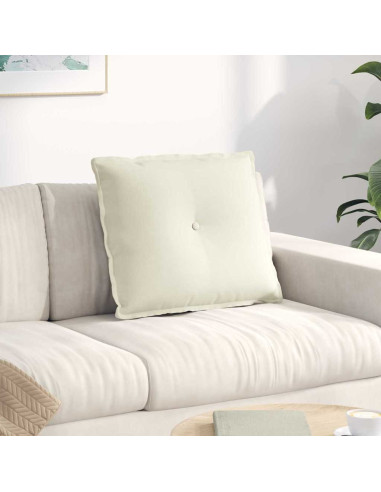 Cuscino per Schiena Crema 60 x 50 cm Tessuto in Cords