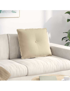 Cuscino per Schiena Crema 60 x 50 cm Tessuto in Microfibra