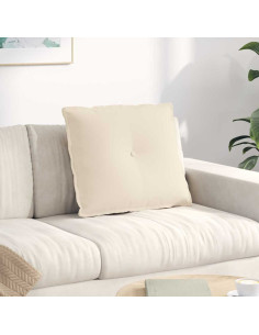 Cuscino per Schiena Beige 60 x 50 cm Tessuto in Microfibra
