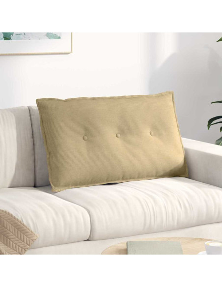 Cuscino per Schiena Grigio Verde 80 x 50 cm Tessuto in Cords