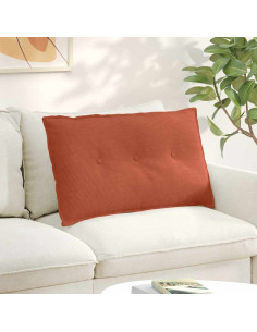 Cuscino per Schiena Rosso Arancio 80 x 50 cm Tessuto in Cords