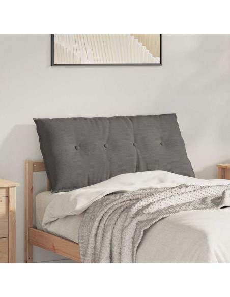 Cuscino per Schiena Grigio chiaro 100 x 50 cm Tessuto in Cords