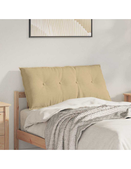 Cuscino per Schiena Grigio Verde 100 x 50 cm Tessuto in Cords