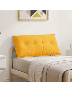 Cuscino per Schiena Giallo Chiaro 100 x 50 cm Tessuto in Cords