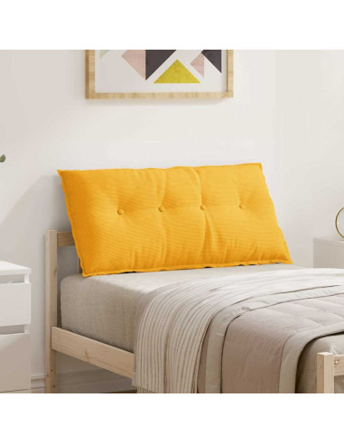 Cuscino per Schiena Giallo Chiaro 100 x 50 cm Tessuto in Cords