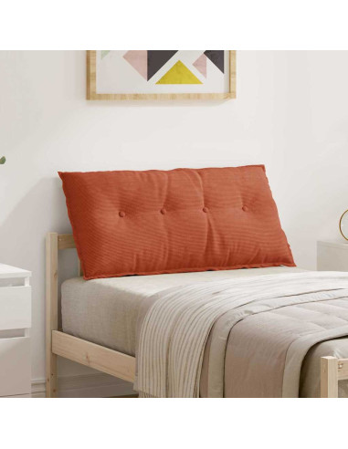 Cuscino per Schiena Rosso Arancio 100 x 50 cm Tessuto in Cords