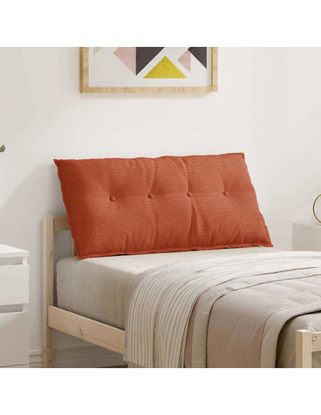 Cuscino per Schiena Rosso Arancio 100 x 50 cm Tessuto in Cords
