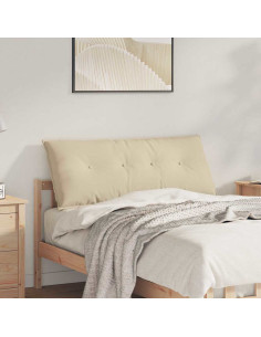 Cuscino per Schiena Crema 120 x 50 cm Tessuto in Microfibra