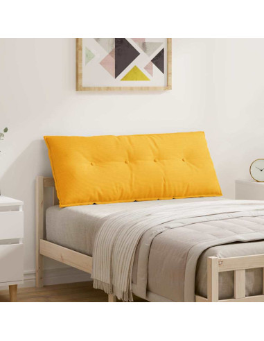 Cuscino per Schiena Giallo Chiaro 120 x 50 cm Tessuto in Cords