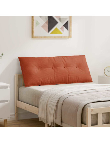 Cuscino per Schiena Rosso Arancio 120 x 50 cm Tessuto in Cords