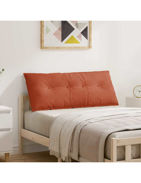 Cuscino per Schiena Rosso Arancio 120 x 50 cm Tessuto in Cords