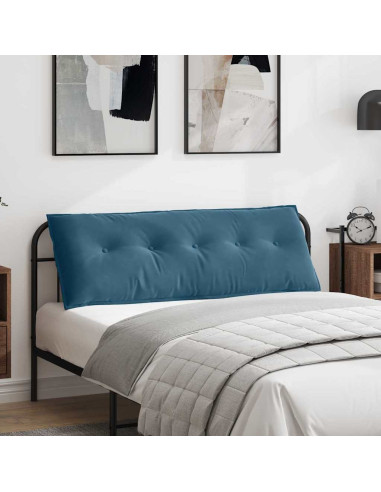 Cuscino per Schiena Blu 140 x 50 cm Tessuto in Cords