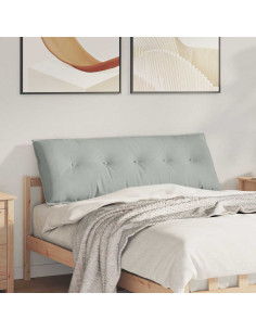 Cuscino per Schiena Grigio chiaro 140 x 50 cm Tessuto in Cords