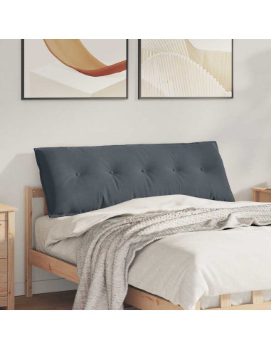 Cuscino per Schiena Grigio scuro 140 x 50 cm Tessuto in Cords