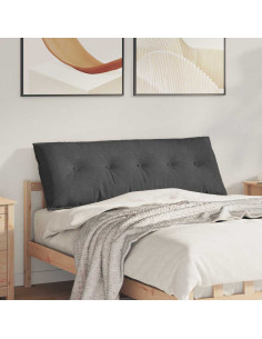 Cuscino per Schiena Grigio scuro 140 x 50 cm Tessuto in Cords