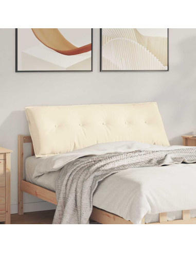 Cuscino per Schiena Crema 140 x 50 cm Tessuto in Cords