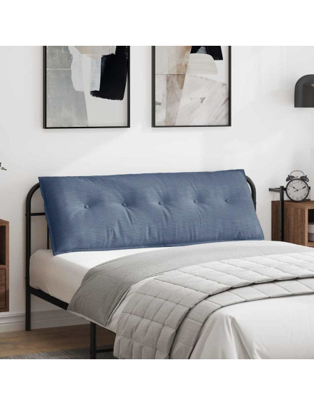 Cuscino per Schiena Blu 140 x 50 cm Tessuto in Cords