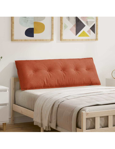 Cuscino per Schiena Rosso Arancio 140 x 50 cm Tessuto in Cords