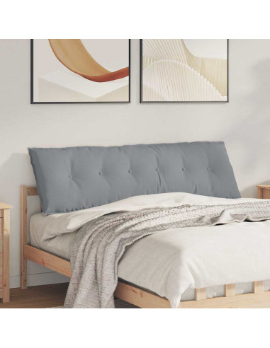 Cuscino per Schiena Grigio chiaro 160 x 19 x 50 cm Tessuto