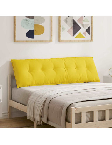 Cuscino per Schiena Giallo Chiaro 160 x 19 x 50 cm Tessuto