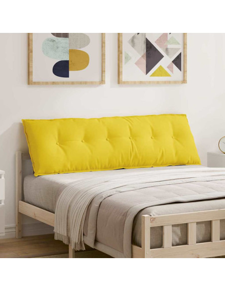 Cuscino per Schiena Giallo Chiaro 160 x 19 x 50 cm Tessuto