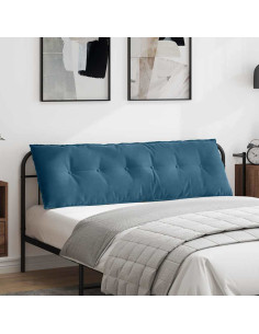 Cuscino per Schiena Blu 160 x 50 cm Tessuto in Cords