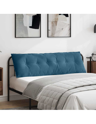 Cuscino per Schiena Blu 160 x 50 cm Tessuto in Cords