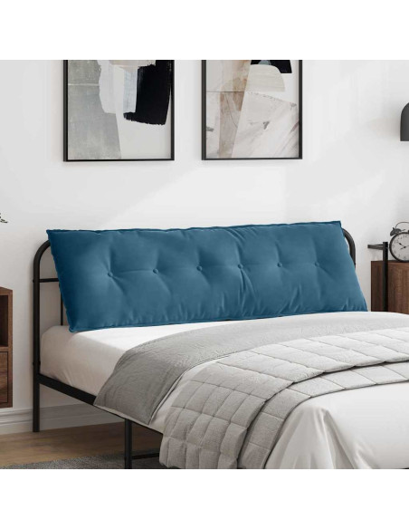 Cuscino per Schiena Blu 160 x 50 cm Tessuto in Cords