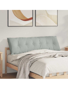 Cuscino per Schiena Grigio chiaro 160 x 50 cm Tessuto in Cords