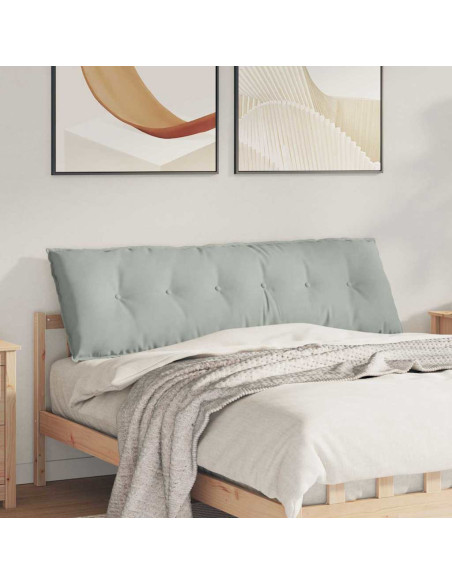 Cuscino per Schiena Grigio chiaro 160 x 50 cm Tessuto in Cords