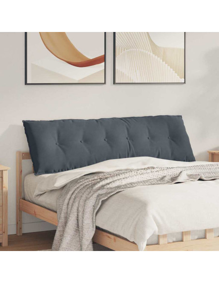 Cuscino per Schiena Grigio scuro 160 x 50 cm Tessuto in Cords