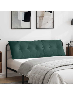 Cuscino per Schiena Verde Scuro 160 x 50 cm Tessuto in Cords