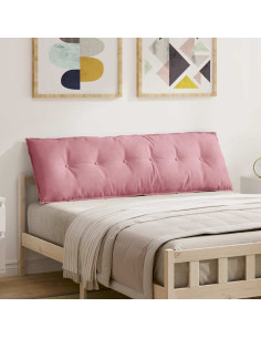 Cuscino per Schiena Rosa 160 x 50 cm Tessuto in Cords