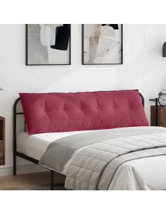 Cuscino per Schiena Rosso Vino 160 x 50 cm Tessuto in Cords