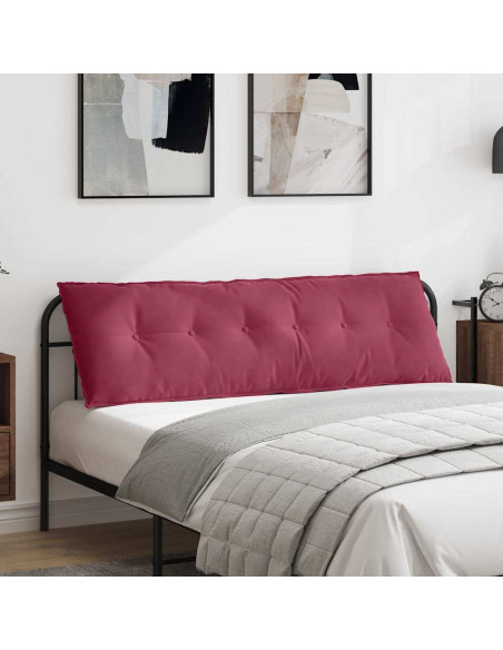 Cuscino per Schiena Rosso Vino 160 x 50 cm Tessuto in Cords